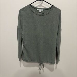 Green Envelope Women’s Grey/ Olive Long Sleeve Tee